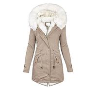 Wintermantel Damen Lang Elegant Warm Gefüttert Wasserdicht Winterparka Übergangsjacke Große Größen Winterjacke Kapuzenmantel Reisverschuss Übergangsmantel Parka Mit Kapuze Longjacke Übergangsparka