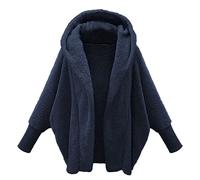 wintermantel damen lang schwarz Wintermantel Herbst GefüTtert Thermojacke Lange GroßE GrößEn Herbstjacke PlüSch Jacket Modern Teddyjacke Wasserdicht Daunenjacke winterjacke damen kurz mit kapuze