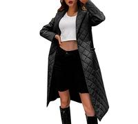 Wintermantel Damen Warmer Steppmantel Damen Diamond Quilted Knee Puff Jacket Leichte, wattierte Jacke mit Taschen