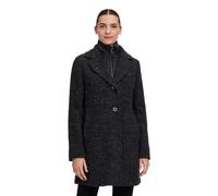 Wintermantel GIL BRET, Damen, Gr. 42, schwarz (schwarz, grau), Web, Obermaterial: 32% Baumwolle, 27% Polyester, 18% Wolle, 18% Polyacryl, 5% sonstige Fasern, unifarben, regular fit kniefrei, Rundhals,