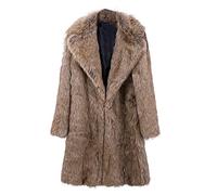 Wintermantel Herren Pelzmantel Lang Felljacke Warm Pelzmantel Winterjacke Lang Kunstpelz Mantel Reverskragen Plüsch Strickjacke Warme Felljacke Pelz Jacke Faux Fur Pelzjacke Fellmantel Wolljacken