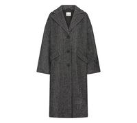 Wintermantel ICHI "Jacke IHEMMALU", Damen, Gr. 38, schwarz (schwarz herringbone structure), Obermaterial: 88% Polyester PES. 12% Wolle mw., Mäntel Wintermantel (53992069-38) schwarz herringbone struct