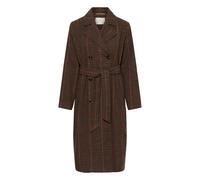 Wintermantel KAFFE "Damen Jacke KAfanni", Damen, Gr. 46, braun (braun, multi check), Obermaterial: 80% Polyester PES. 20% Wolle mw., Mäntel Wintermantel (55042901-46) braun, multi check