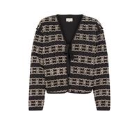 Wintermantel KAFFE "Jacke KAronia", Damen, Gr. 42, schwarz (schwarz, chalk embroidery), Obermaterial: 100% Baumwolle CO., Mäntel Wintermantel (70261449-42) schwarz, chalk embroidery
