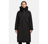 Wintermantel KHUJO "Agneta-YM", Damen, Gr. XL (42), schwarz, Obermaterial: 100% Polyester; Futter: 100% Nylon; Wattierung: 100% Polyester, Basic, gerade ca. Mitte Wade, hoch geschlossener Ausschnitt,