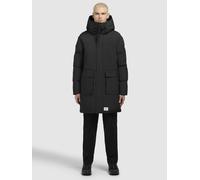 Wintermantel KHUJO "CHESTER3", Herren, Gr. XL, schwarz, 100% Polyester, unifarben, loose fit ca. Mitte Oberschenkel, eingesetzt gerader Abschluss mit innenliegendem Gummizug, Mäntel Wintermantel (1917