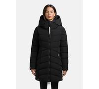 Wintermantel KHUJO "Dier", Damen, Gr. L (40), schwarz, Obermaterial: 100% Nylon; Innenfutter: 100% Nylon; Wattierung: 100% Polyester, Basic, tailliert ca. Mitte Oberschenkel, hoch geschlossener Aussch