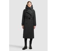 Wintermantel KHUJO "ELENA3 - 2IN1 (EINSATZ HERAUSNEHMBAR)", Damen, Gr. M, steel depth grau, Web, 100% Polyester, unifarben, regular fit, eingesetzt elastischer Bund mit Knöpfen, Mäntel Wintermantel (1