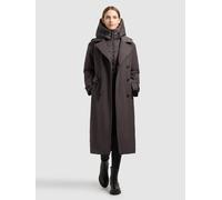 Wintermantel KHUJO "ELENA3 - 2IN1 (EINSATZ HERAUSNEHMBAR)", Damen, Gr. S, moody plum, Web, 100% Polyester, unifarben, regular fit, eingesetzt elastischer Bund mit Knöpfen, Mäntel Wintermantel (1464064