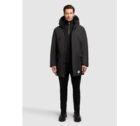 Wintermantel KHUJO "FIGARO", Herren, Gr. M, obrage grau, 100% Polyester, unifarben, regular fit, eingesetzt elastischer Bund mit Windstopper, Mäntel Wintermantel (53015207-M) obrage grau