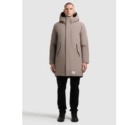 Wintermantel KHUJO "FOGG", Herren, Gr. L, greige, 100% Polyester, unifarben, eingesetzt elastischer Bund mit Windstopper, Mäntel (36716243-L) greige