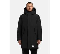 Wintermantel KHUJO "Fogg", Herren, Gr. M (50), schwarz, Obermaterial: 100% Polyester; Innenfutter: 100% Nylon; Wattierung: 100% Polyester, Basic, gerade ca. Mitte Oberschenkel, hoch geschlossener Auss