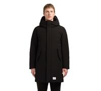 Wintermantel KHUJO "FOGG2", Herren, Gr. S, schwarz, Web, Obermaterial: 100% Polyester. Futter: 100% Nylon. Füllung: 100% Polyester, unifarben, hüftbedeckend, elastischer Bund, Mäntel Wintermantel, mit