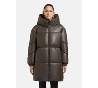 Wintermantel KHUJO "Lorsa", Damen, Gr. M (38), braun, Obermaterial: 100% Polyurethan; Innenfutter: 100% Polyester; Wattierung: 100% Polyester; Beschichtung: 100% Polyurethan, loose fit ca. Mitte Obers