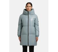 Wintermantel KHUJO "Lorsa", Damen, Gr. M (38), grau (hellblau), Obermaterial: 100% Polyurethan. Innenfutter: 100% Polyester. Wattierung: 100% Polyester. Beschichtung: 100% Polyurethan, loose fit ca. M