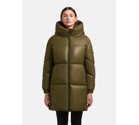 Wintermantel KHUJO "Lorsa", Damen, Gr. S (36), grün (olivgrün), Obermaterial: 100% Polyurethan. Innenfutter: 100% Polyester. Wattierung: 100% Polyester. Beschichtung: 100% Polyurethan, loose fit ca. M