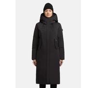 Wintermantel KHUJO "Luggs", Damen, Gr. XS (34), schwarz, Obermaterial: 55% Baumwolle, 45% Polyester. Innenfutter: 100% Nylon. Wattierung: 100% Polyester, tailliert kniebedeckend, hoch geschlossener Au