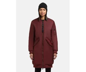 Wintermantel KHUJO "Lulu", Damen, Gr. XS (34), rot (burgund), Obermaterial: 100% Nylon. Innenfutter: 100% Polyester. Wattierung: 100% Polyester. Ärmelfutter: 100% Polyester, lässig geschnitten knielan