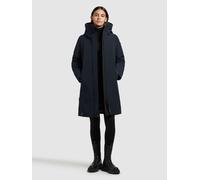 Wintermantel KHUJO "NELLEN2", Damen, Gr. M, port blau, Canvas, 100% Polyester, unifarben, eingesetzt elastischer Bund mit Windstopper, Mäntel Wintermantel (28641844-M) port blau