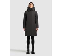 Wintermantel KHUJO "NELLEN2", Damen, Gr. XS, winter grau, Canvas, 100% Polyester, unifarben, eingesetzt elastischer Bund mit Windstopper, Mäntel Wintermantel (12151412-XS) winter grau