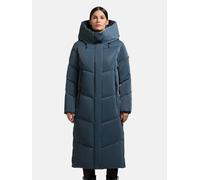 Wintermantel KHUJO "Pulset Shiny", Damen, Gr. XXL (44), blau, Obermaterial: 100% Polyester, Innenfutter: 100% Polyester, Wattierung: 100% Polyester, Ärmelfutter: 100% Polyester, gerade knieumspielend,