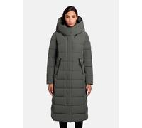 Wintermantel KHUJO "Sensy-YM", Damen, Gr. XS (34), grün (hellgrün), Obermaterial: 100% Polyester, Innenfutter: 100% Nylon, Wattierung: 100% Polyester, casual, tailliert kniebedeckend, Rundhals, Langar