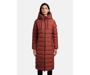 Wintermantel KHUJO "Simmie-YM", Damen, Gr. XS (34), rot (dunkelrot), Obermaterial: 100% Polyester; Innenfutter: 100% Nylon; Wattierung: 100% Polyester, tailliert kniebedeckend, hoch geschlossener Auss
