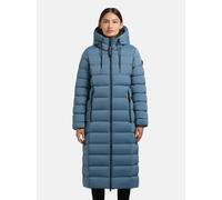 Wintermantel KHUJO "Simmie2", Damen, Gr. S (36), blau, Obermaterial: 100% Polyester, Innenfutter: 100% Nylon, Wattierung: 100% Polyester, tailliert kniebedeckend, hoch geschlossener Ausschnitt, Ärmel