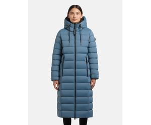 Wintermantel KHUJO "Simmie2", Damen, Gr. XL (42), blau, Obermaterial: 100% Polyester. Innenfutter: 100% Nylon. Wattierung: 100% Polyester, tailliert kniebedeckend, hoch geschlossener Ausschnitt, Ärmel