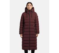 Wintermantel KHUJO "Simmie2", Damen, Gr. XXL (44), braun (bordeaux), Obermaterial: 100% Polyester. Innenfutter: 100% Nylon. Wattierung: 100% Polyester, tailliert kniebedeckend, hoch geschlossener Auss