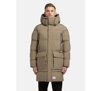Wintermantel KHUJO "Winer3", Herren, Gr. L (52), beige, Obermaterial: 100% Polyester; Innenfutter: 100% Polyester; Wattierung: 100% Polyester; Ärmelfutter: 100% Polyester, gerade ca. Mitte Oberschenke