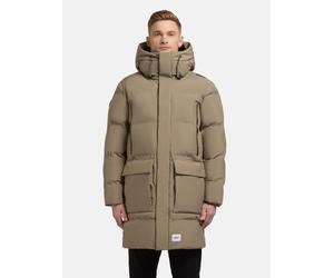Wintermantel KHUJO "Winer3", Herren, Gr. S (48), beige, Obermaterial: 100% Polyester. Innenfutter: 100% Polyester. Wattierung: 100% Polyester. Ärmelfutter: 100% Polyester, gerade ca. Mitte Oberschenke