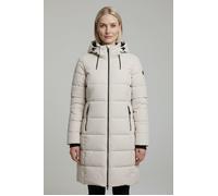 Wintermantel KILLTEC "KOW 56 WMN QLTD CT", Damen, Gr. 42, weißer sand, Obermaterial: 100% Polyester. Futter: 100% Polyester. Wattierung: 100% Polyester, Mäntel Wintermantel, sportlicher Stil, mit weic