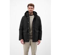Wintermantel LERROS "Herren Wintermantel mit Kapuze", Herren, Gr. XXL, schwarz, 100% Polyester, Mäntel Wintermantel (15009038-XXL)