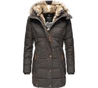 Wintermantel MARIKOO "Lieblings Jacke", Damen, Gr. XS (34), grau (anthrazit), Oberstoff: 100% Polyester; Futter: 100% Polyester; Wattierung: 100% Polyester; Ärmelfutter: 100% Polyester; Kunstpelz: 90%