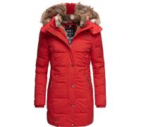 Wintermantel MARIKOO "Lieblings Jacke", Damen, Gr. XS (34), rot, Oberstoff: 100% Polyester; Futter: 100% Polyester; Wattierung: 100% Polyester; Ärmelfutter: 100% Polyester; Kunstpelz: 90% Polyacryl, 1