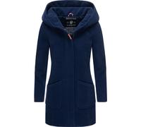 Wintermantel MARIKOO "Maikoo", Damen, Gr. S (36), blau (navy), Oberstoff: 90% Polyacryl, 8% Viskose, 2% Elasthan; Futter: 100% Polyester; Ärmelfutter: 100% Polyester, tailliert Po-bedeckend, Ärmel ohn