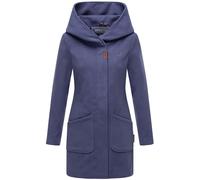 Wintermantel MARIKOO "Maikoo", Damen, Gr. XL (42), lila (lilablau), Oberstoff: 90% Polyacryl, 8% Viskose, 2% Elasthan; Futter: 100% Polyester; Ärmelfutter: 100% Polyester, tailliert Po-bedeckend, Ärme