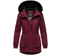 Wintermantel MARIKOO "Olessaa", Damen, Gr. M (38), rot (bordeaux), Obermaterial: 100% Baumwolle. Futter: 100% Polyester. Wattierung: 100% Polyester. Ärmelfutter: 100% Polyester. Kunstfell: 90% Polyacr