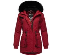 Wintermantel MARIKOO "Olessaa", Damen, Gr. S (36), rot (blutrot), Obermaterial: 100% Baumwolle. Futter: 100% Polyester. Wattierung: 100% Polyester. Ärmelfutter: 100% Polyester. Kunstfell: 90% Polyacry