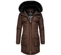Wintermantel NAVAHOO "Tiniis" Gr. S (36), braun (dunkelbraun) Damen Mäntel Wintermäntel Parka mit abnehmbarer Kapuze und extra Einkaufstasche (19790604-S)