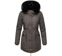 Wintermantel mit doppelter Kunstpelz-Kapuze "Sweety Deluxe" Anthracite L