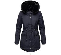 Wintermantel mit doppelter Kunstpelz-Kapuze "Sweety Deluxe" Blue L