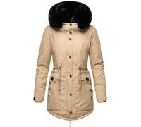 Wintermantel NAVAHOO "Sweety Deluxe" Gr. XS (34), grau (taupe) Damen Mäntel Wintermäntel modischer Winterparka mit großer doppelter Kapuze (96678253-XS)
