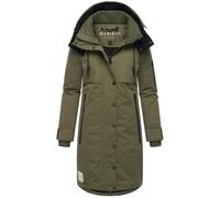 Winterjacke MARIKOO "Anoukaa", Damen, Gr. S, grün (olive forest), Obermaterial: 100% Polyester; Futter: 100% Polyester; Wattierung: 100% Polyester; Ärmelfutter: 100% Polyester, Jacken, langer Parka mi