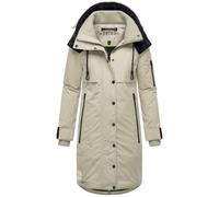 Winterjacke MARIKOO "Anoukaa", Damen, Gr. L, pebble grau, Obermaterial: 100% Polyester; Futter: 100% Polyester; Wattierung: 100% Polyester; Ärmelfutter: 100% Polyester, Jacken, langer Parka mit abnehm