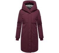 Wintermantel NAVAHOO "Domingaa 14", Damen, Gr. XS (34), rot (weinrot), Obermaterial: 100% Polyester, Futter 1: 95% Polyester, 5% Elasthan, Futter 2: 100% Polyester, Wattierung: 100% Polyester, Ärmelfu