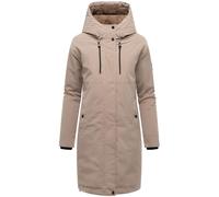 Wintermantel mit Kapuze "Hageltanz 14" Taupe Grey XL