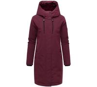 Navahoo Damen Langer Mantel warme Winterjacke mit Kapuze Hageltanz 14 Wine Gr. XXL