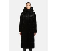 Steppmantel KHUJO "SOULANI5 SHINY", Damen, Gr. S, schwarz, 100% Polyester, unifarben, regular fit wadenlang, eingesetzt elastischer Bund mit Windstopper, Mäntel Steppmantel (86644412-S) schwarz